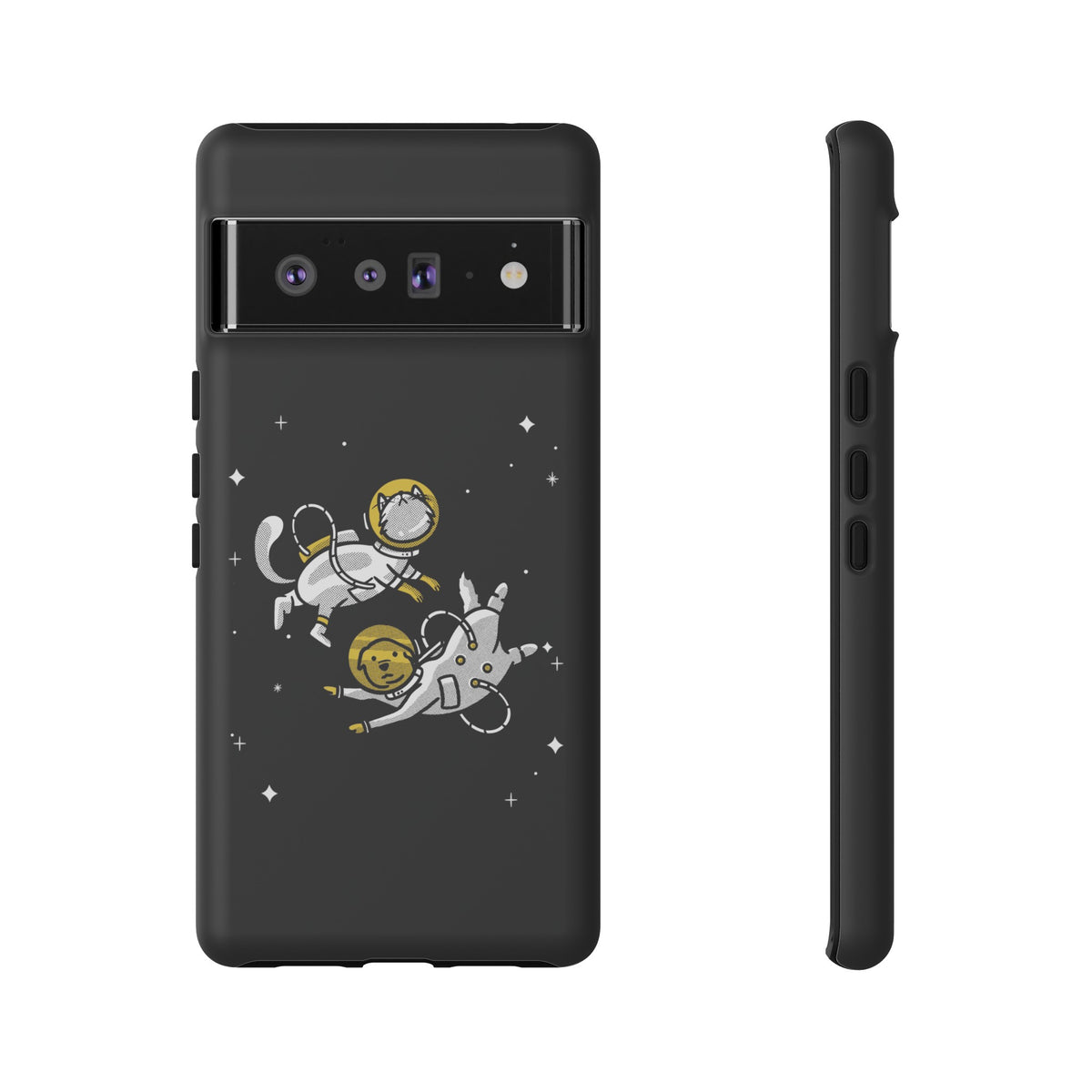 Astronaut Google Pixel Case | Funny Dog and Cat Sci-Fi