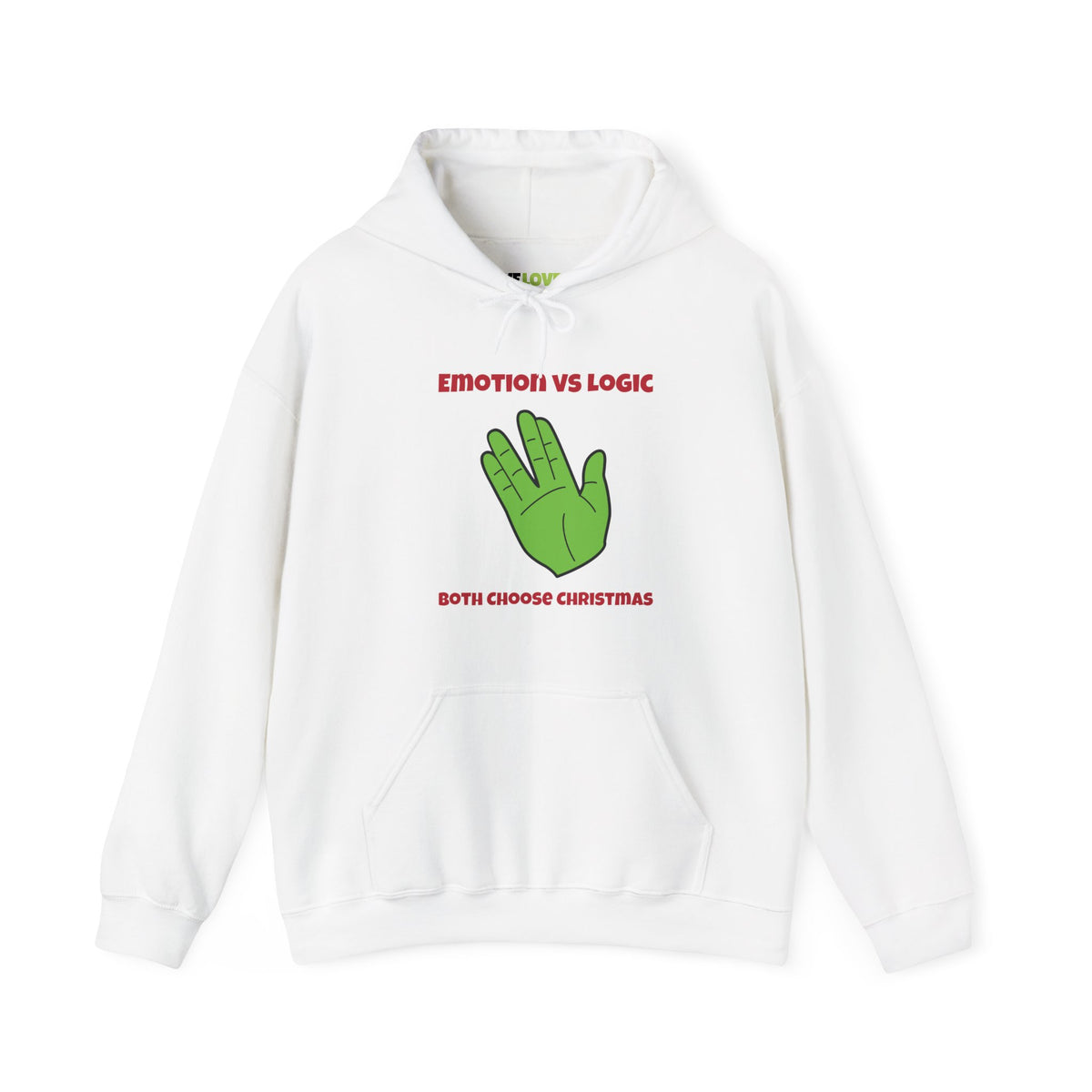 Emotion vs Logic Funny Spock Christmas Unisex Hoodie-welovescifi.net