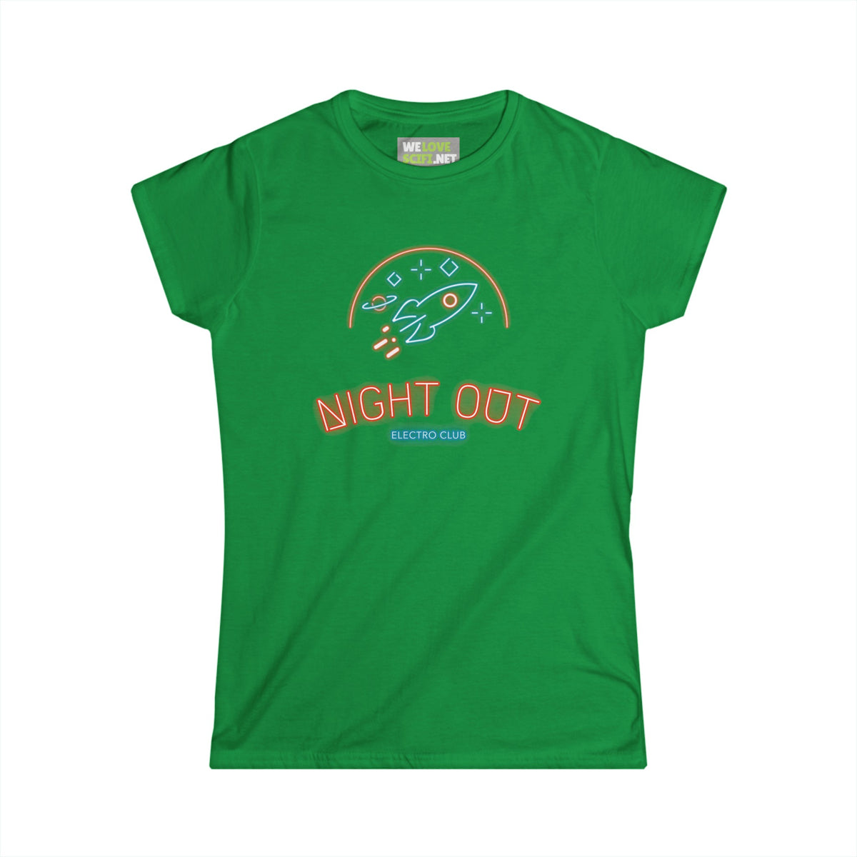 Night Out Neon Sign Sci-Fi Woman's Tee Perfect Sci-Fi Style