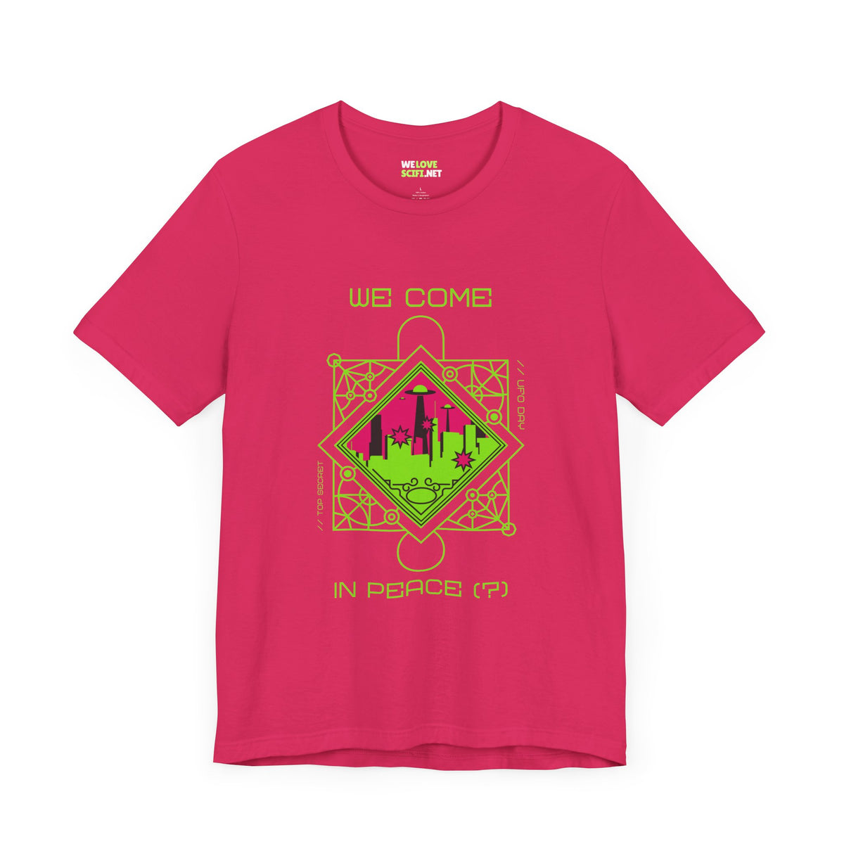 We Come In Peace(?) UFOs Sci-Fi T-Shirt-welovescifi.net