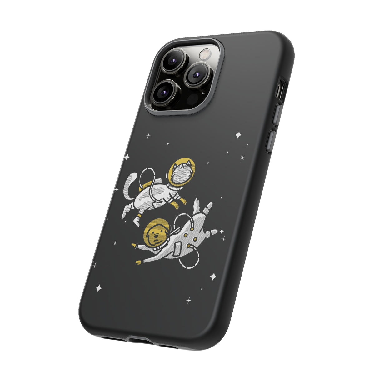 Funny Astronaut Mobile Case for iPhone - Dog & Cat Sci-Fi