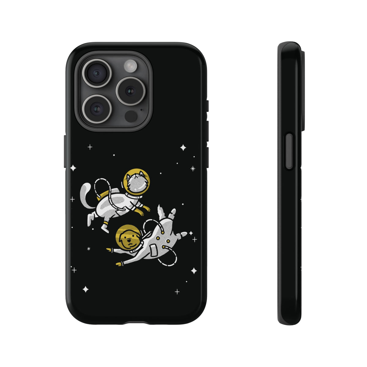 Funny Astronaut Mobile Case for iPhone - Dog & Cat Sci-Fi