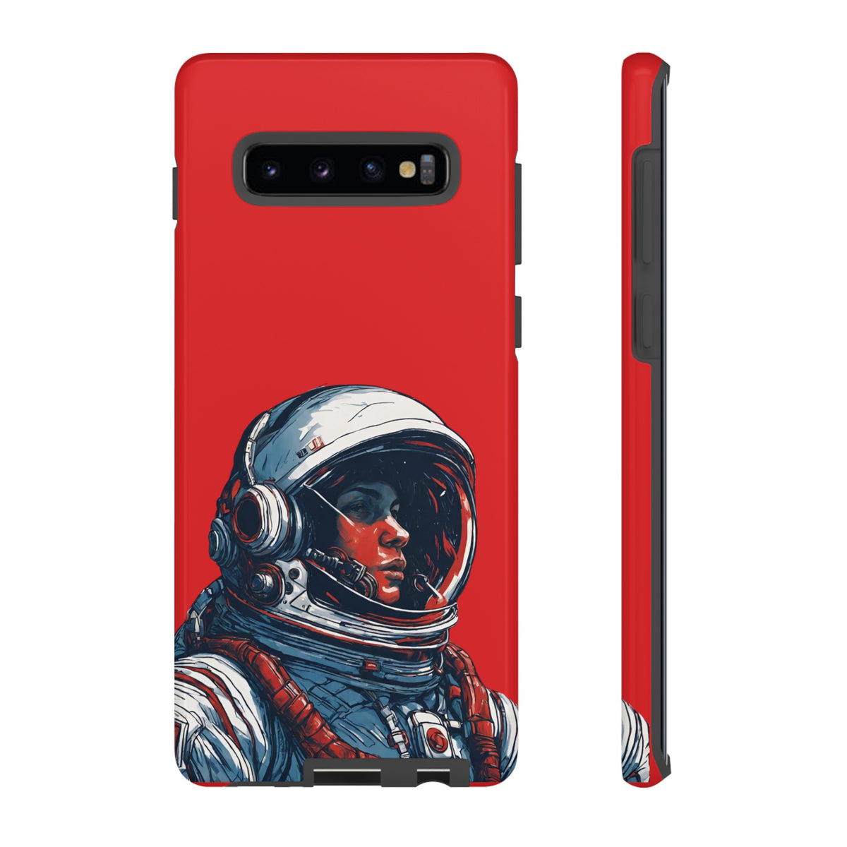 Astronaut In Red SpaceArt Tough Samsung Galaxy Mobile Cases