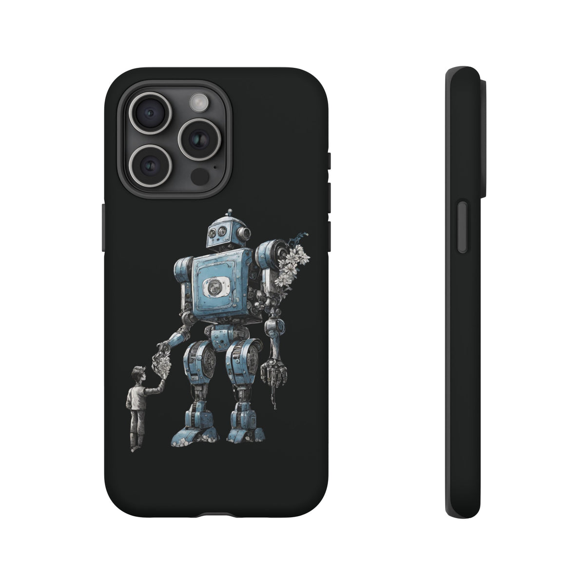 Flowers Robot SpaceArt Sci-Fi Tough iPhone Mobile Cases