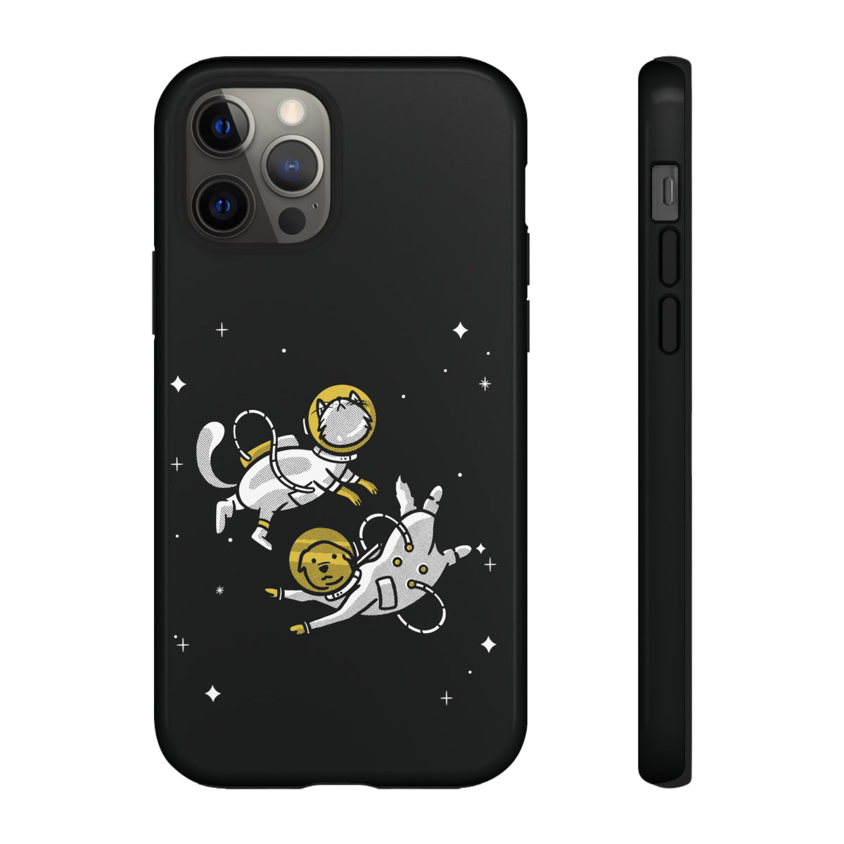Funny Astronaut Mobile Case for iPhone - Dog & Cat Sci-Fi