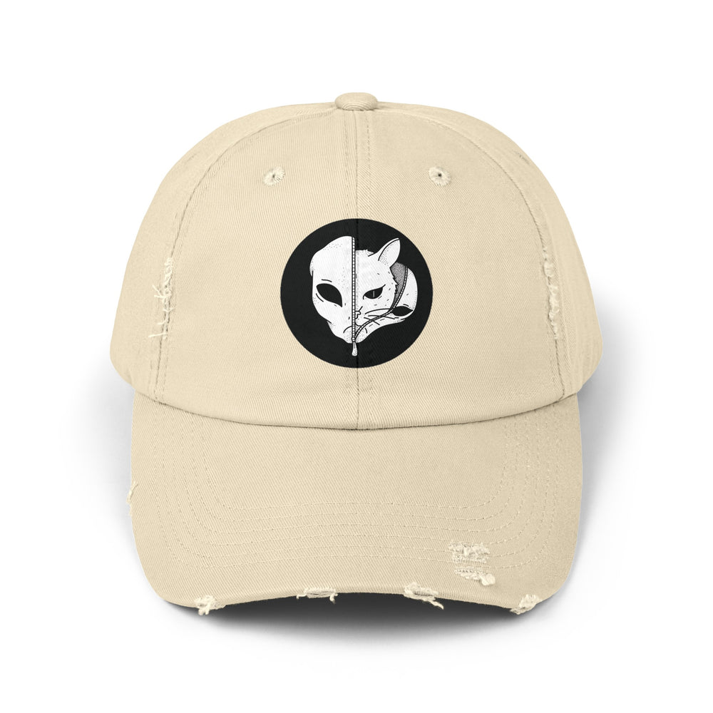 Cat/Alien Unisex SciFi Distrassed Cap-welovescifi.net