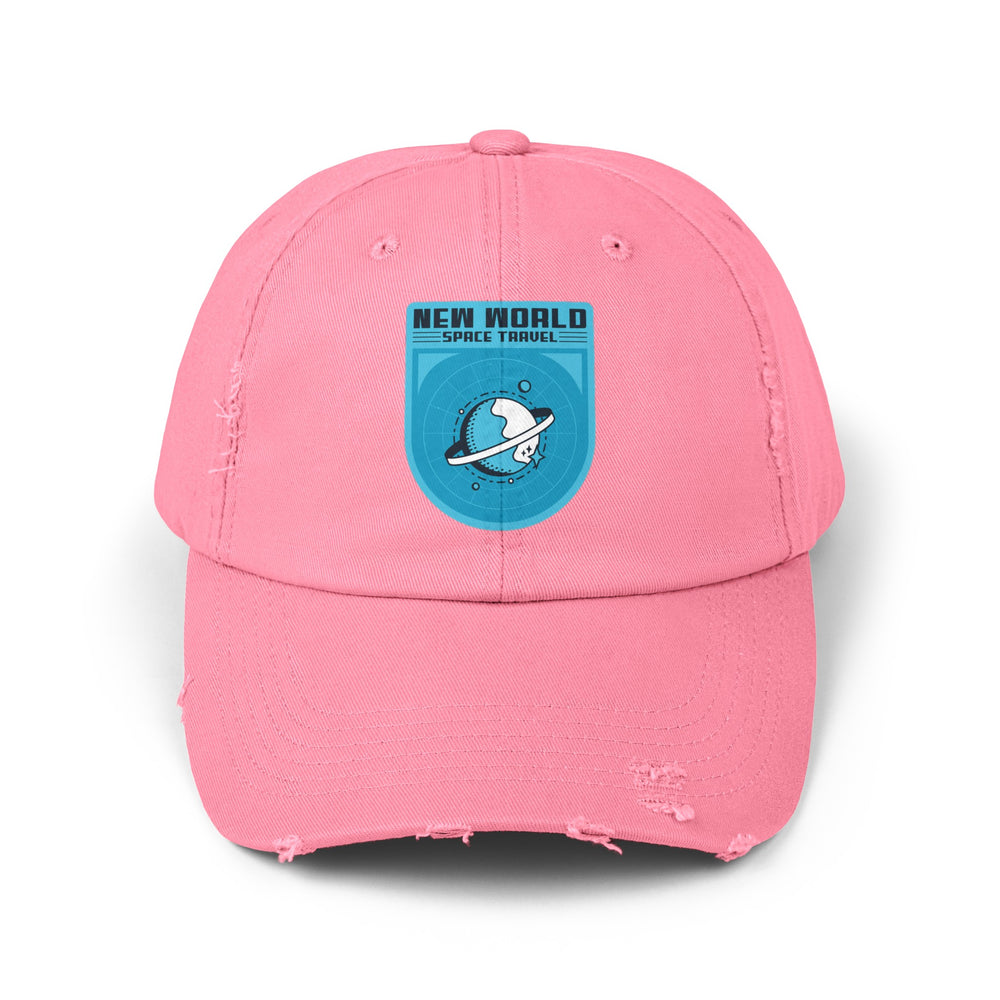 New World Space Travel Cap | Unisex Sci-Fi Distressed Hat