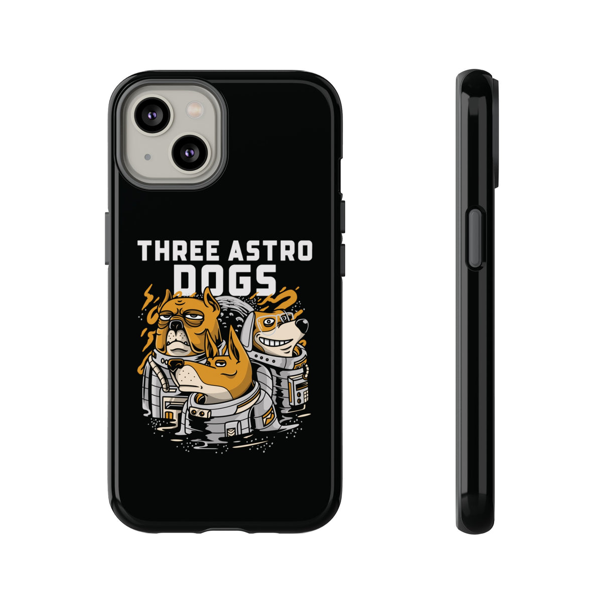 Three Astro Dogs Funny Sci-Fi Tough iPhone Mobile Cases-welovescifi.net