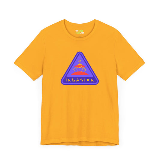 Retro Sci-Fi T-Shirt Invasion Sign Design | WeLoveSciFi.net