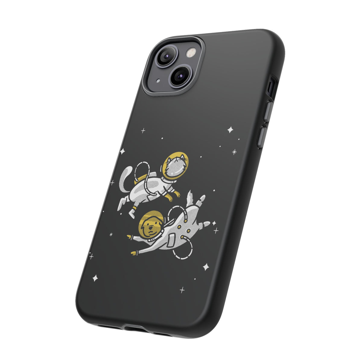 Funny Astronaut Mobile Case for iPhone - Dog & Cat Sci-Fi