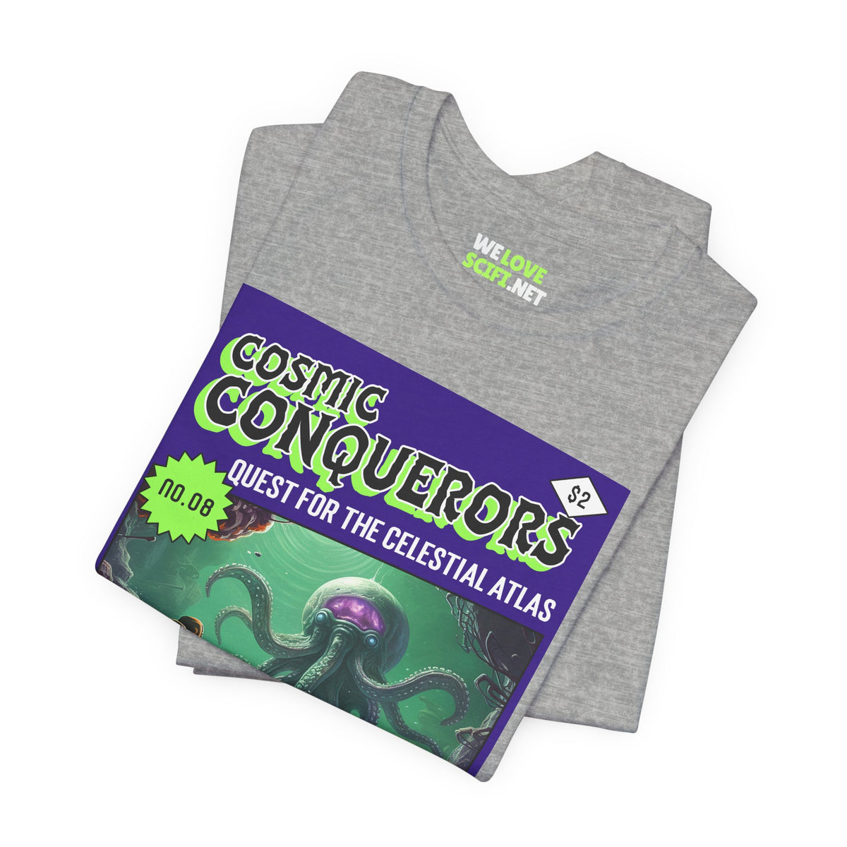 Cosmic Conquerors Retro Sci-Fi T-Shirt-welovescifi.net
