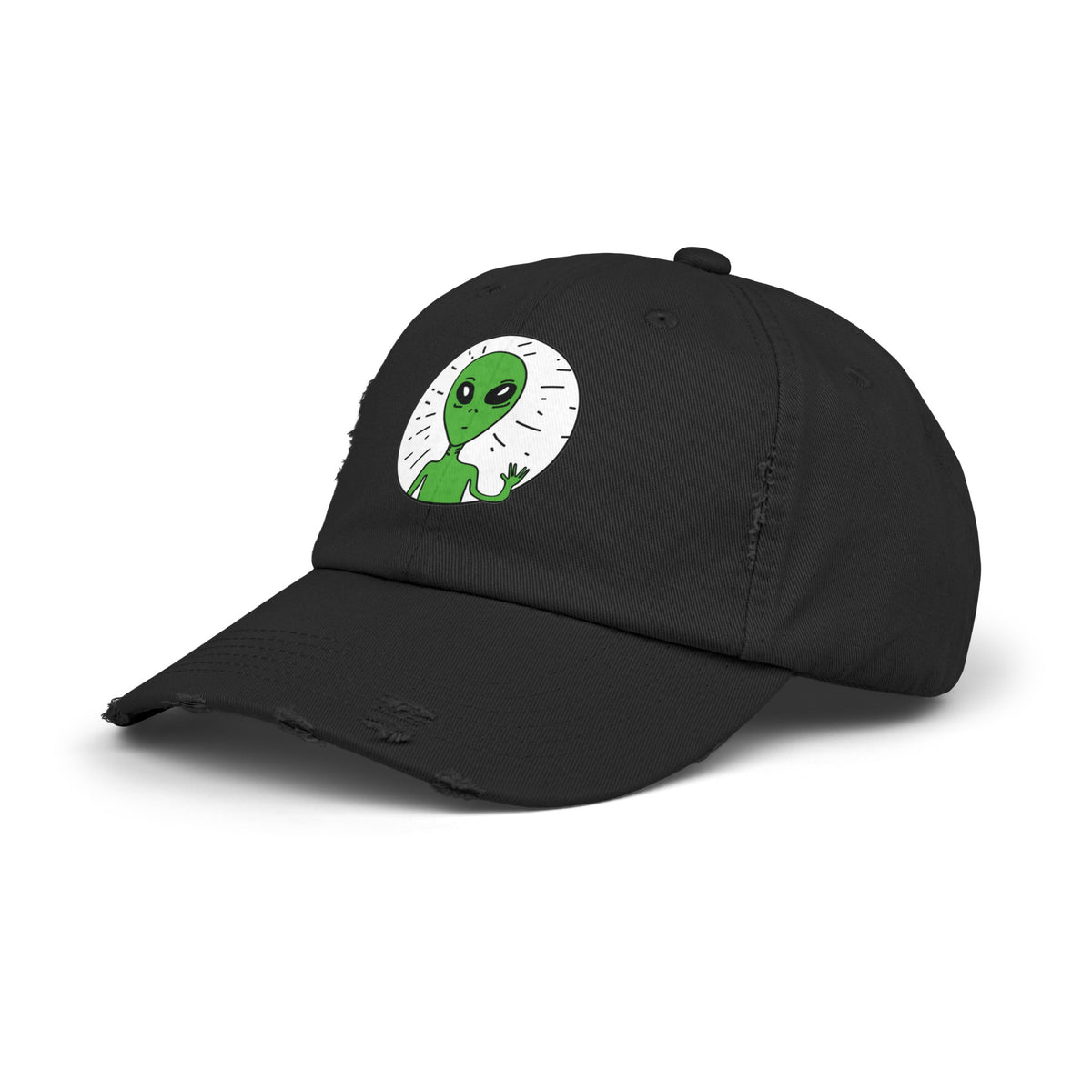 Alien Distressed Cap - Stay Weird Unisex Sci-Fi Hat