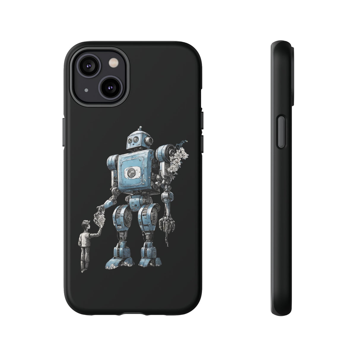 Flowers Robot SpaceArt Sci-Fi Tough iPhone Mobile Cases