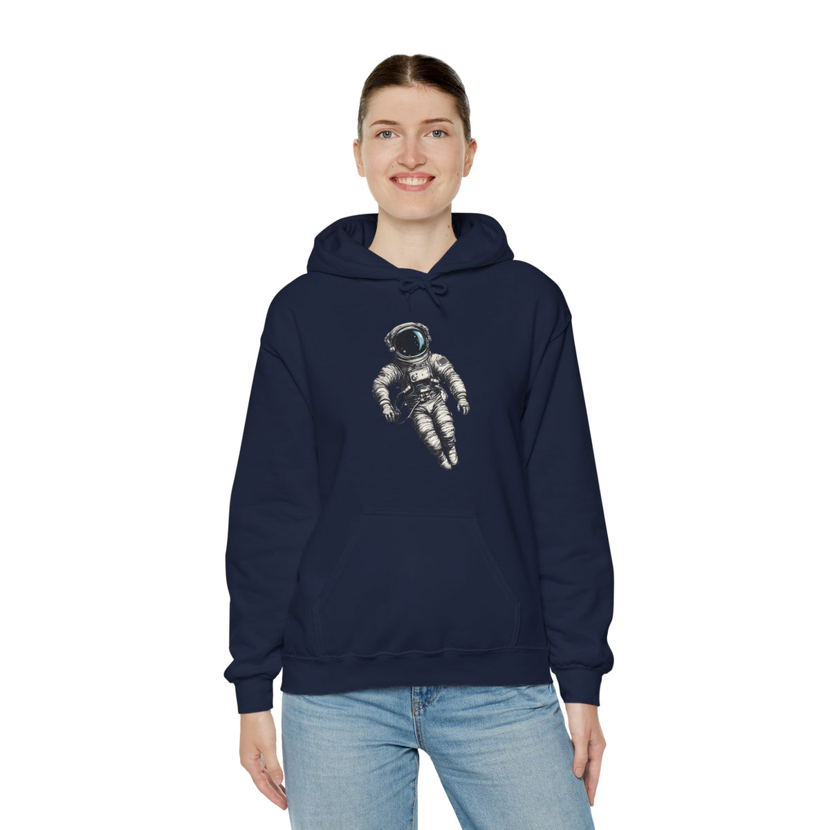 Floating Astronaut SpaceArt Sci-Fi Hoodie-welovescifi.net