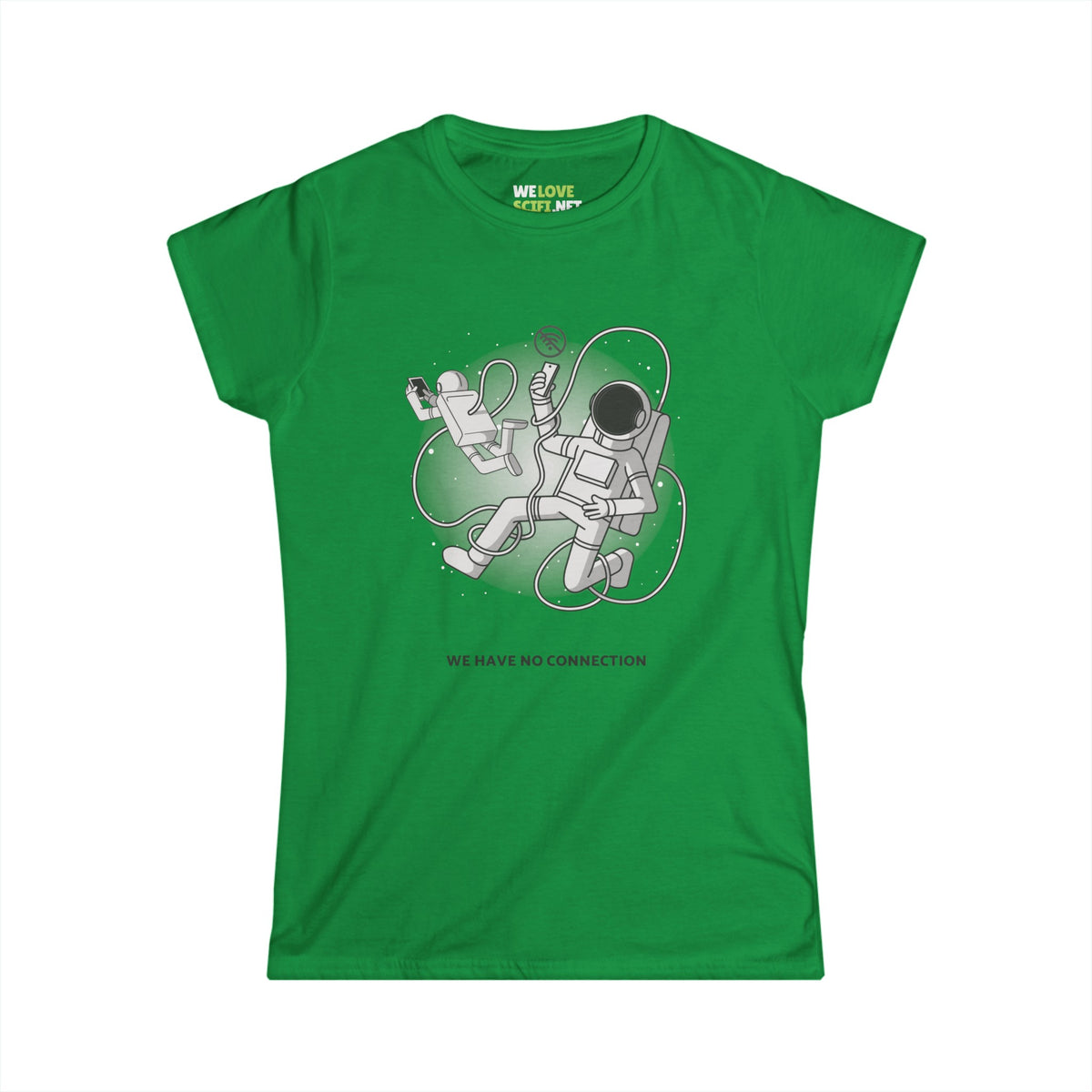 Funny Astronaut Woman's Tee - No Connection Design