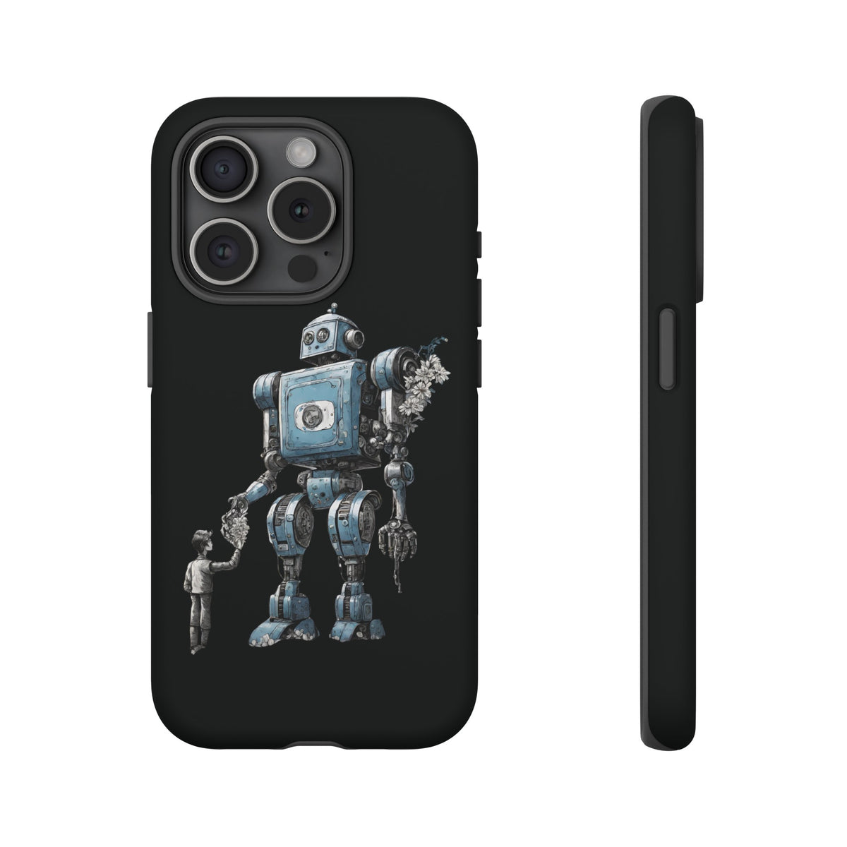 Flowers Robot SpaceArt Sci-Fi Tough iPhone Mobile Cases