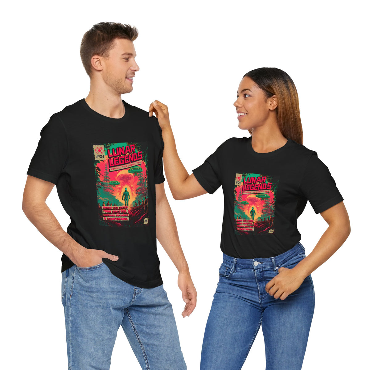 Lunar Legends Retro Sci-Fi T-Shirt - Vintage Space Tee