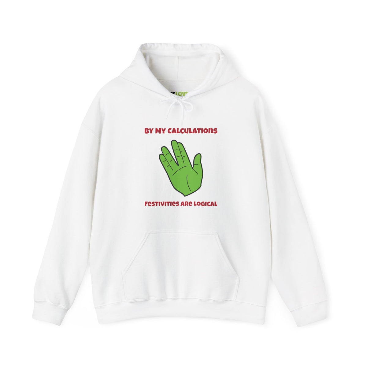 Festives Are Logical Funny Spock Christmas Unisex Hoodie-welovescifi.net
