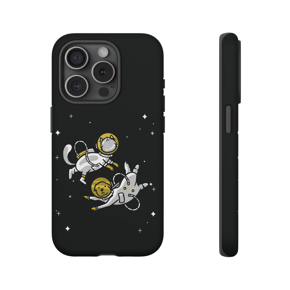 Funny Astronaut Mobile Case for iPhone - Dog & Cat Sci-Fi