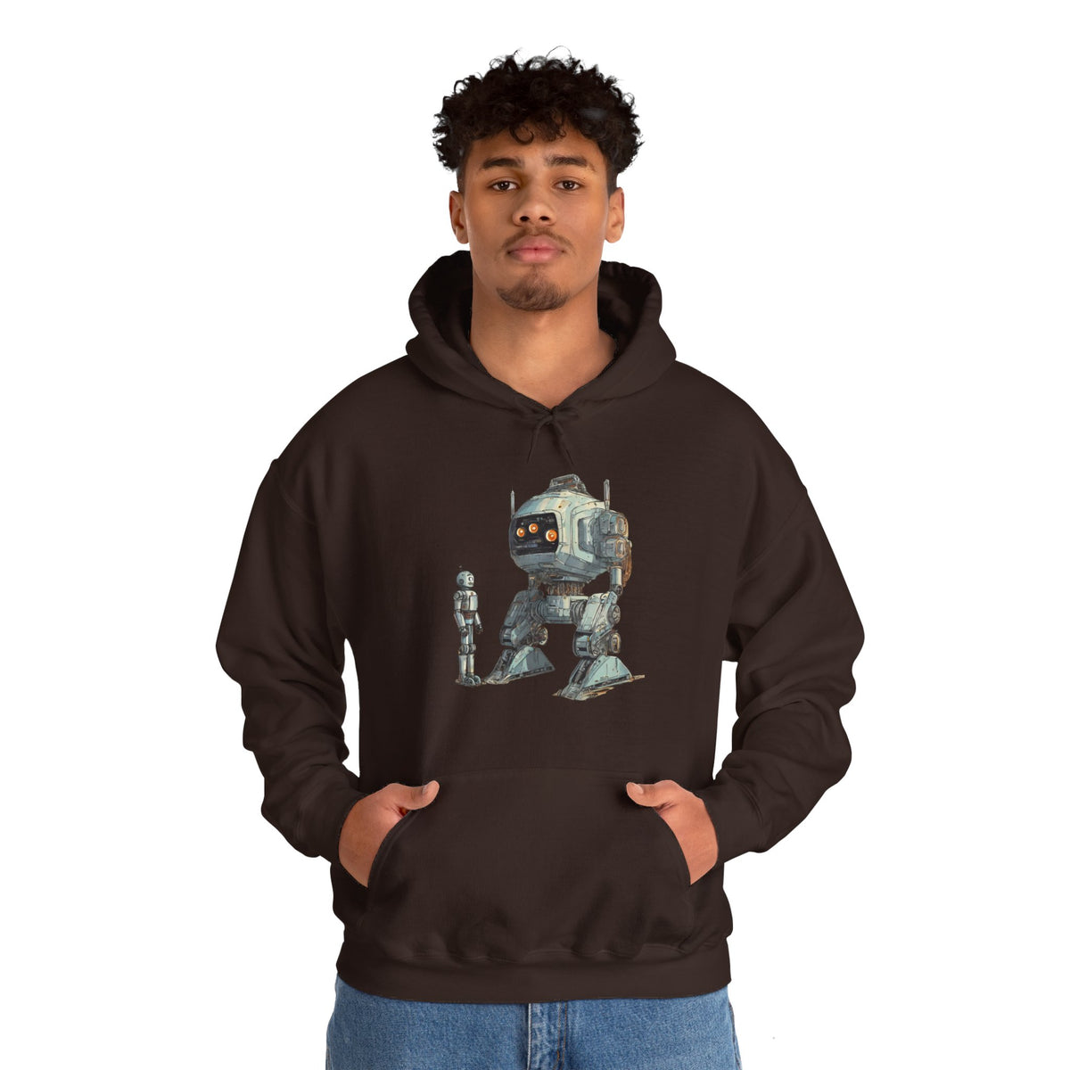 Let's Be Friends Robot Space Hoodie - Sci-Fi Art WeLoveSciFi