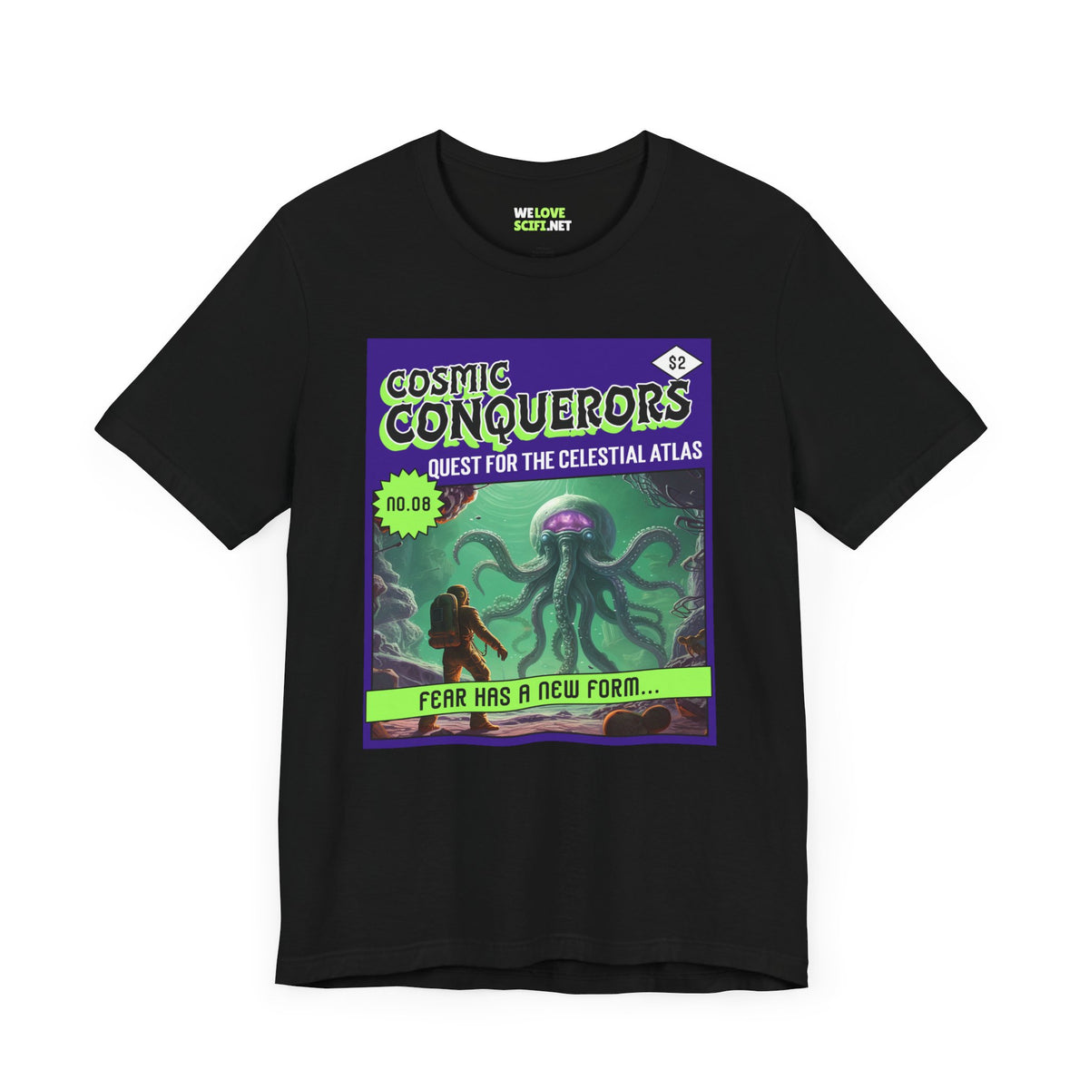 Cosmic Conquerors Retro Sci-Fi T-Shirt-welovescifi.net