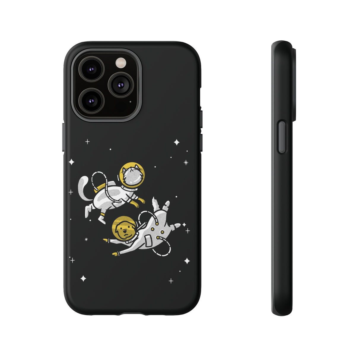 Funny Astronaut Mobile Case for iPhone - Dog & Cat Sci-Fi