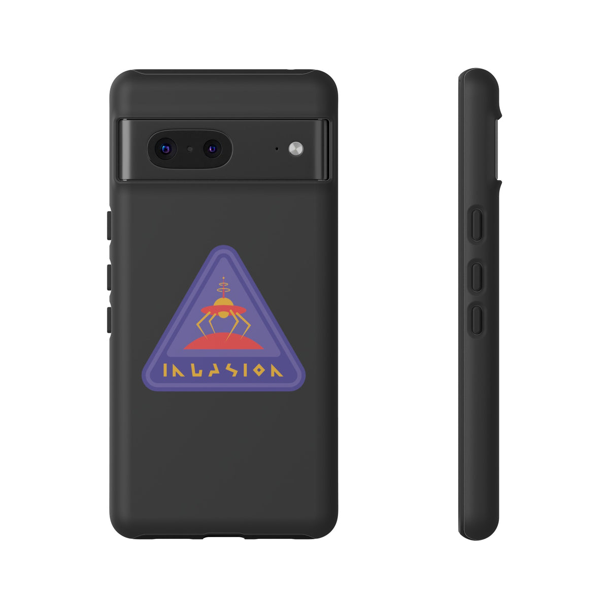 Retro Sci-Fi Google Pixel Cases - Invasion Retro Sign