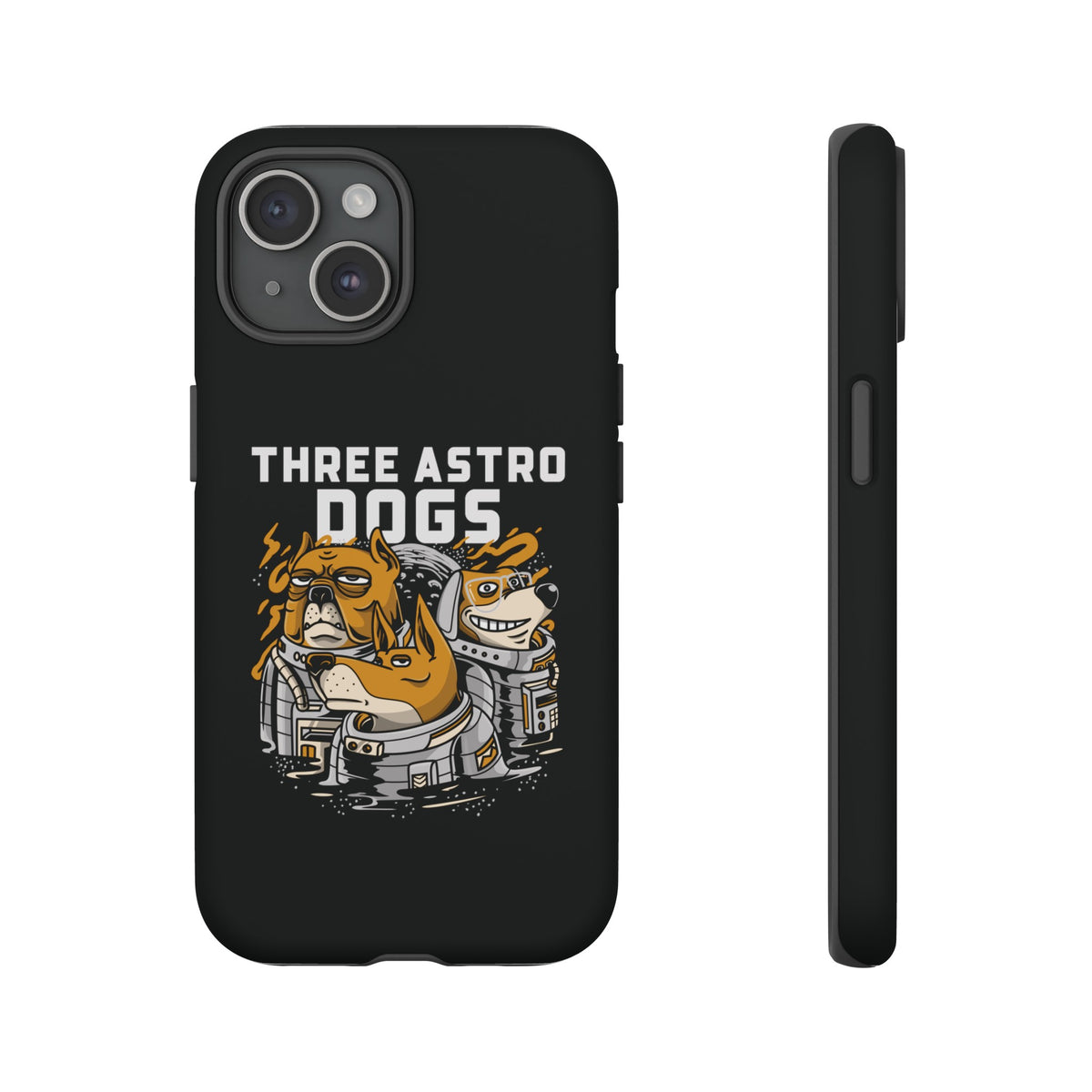 Three Astro Dogs Funny Sci-Fi Tough iPhone Mobile Cases-welovescifi.net