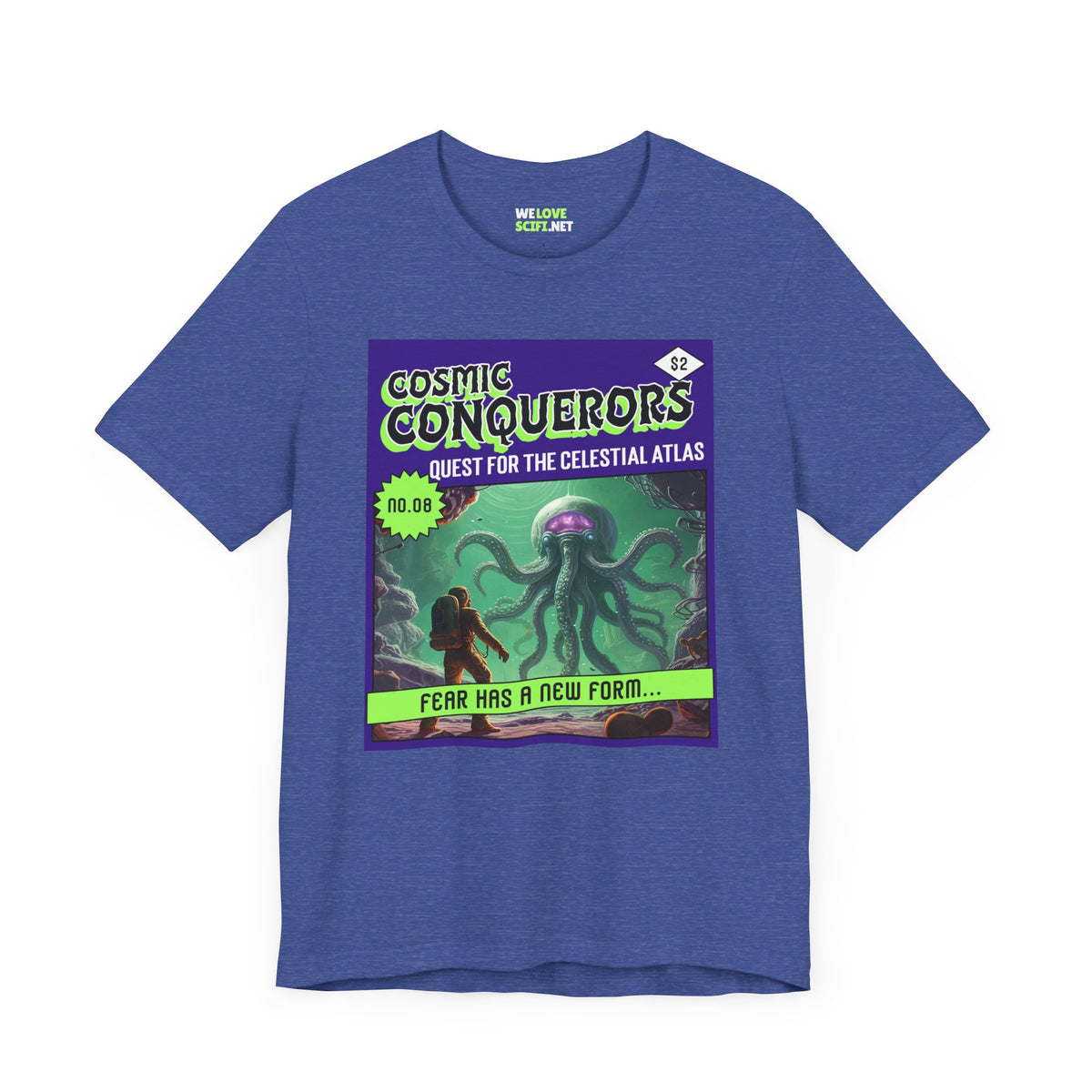 Cosmic Conquerors Retro Sci-Fi T-Shirt-welovescifi.net