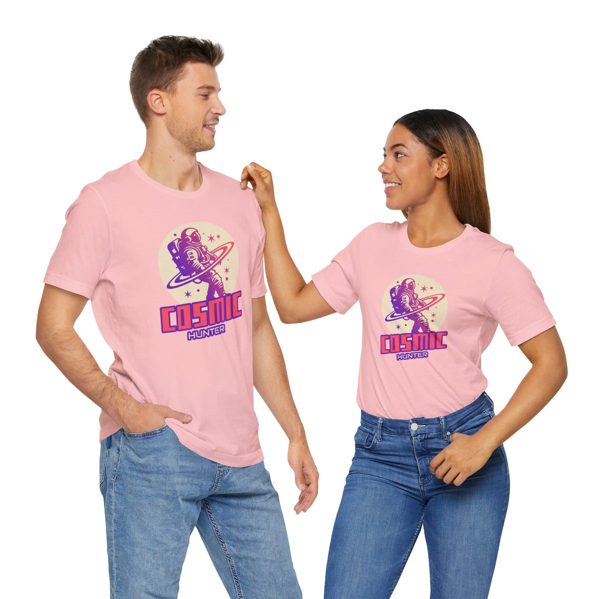 Cosmic Hunter Astronaut Themed Sci-Fi T-Shirt-welovescifi