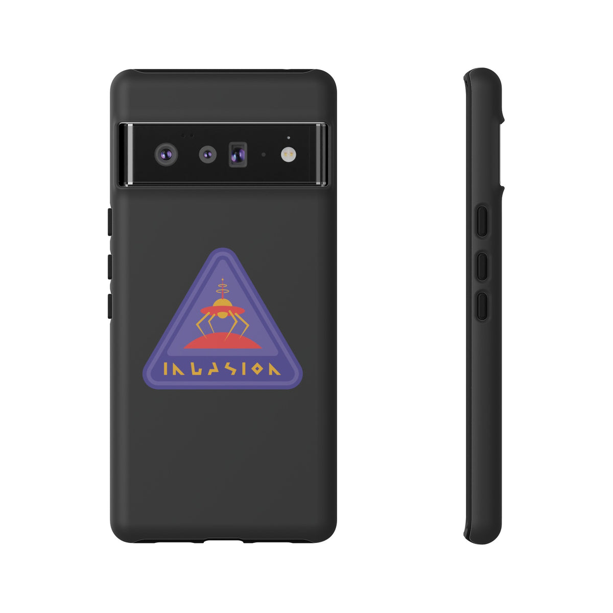 Retro Sci-Fi Google Pixel Cases - Invasion Retro Sign