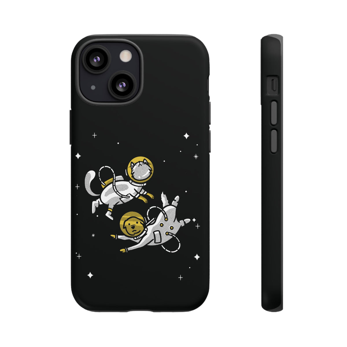 Funny Astronaut Mobile Case for iPhone - Dog & Cat Sci-Fi