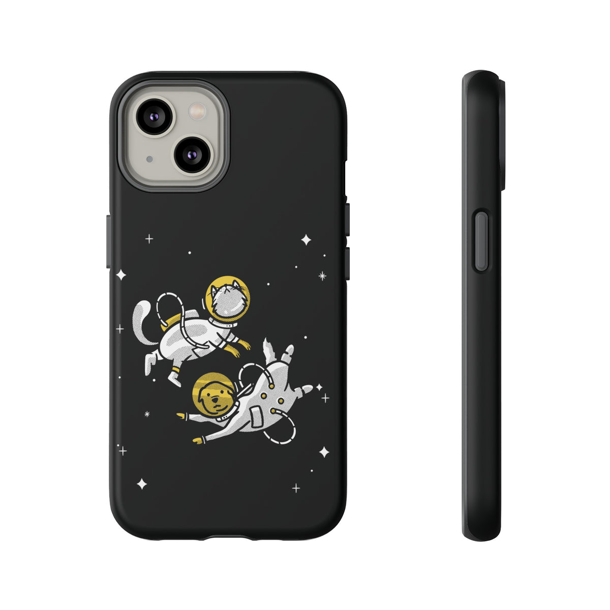 Funny Astronaut Mobile Case for iPhone - Dog & Cat Sci-Fi