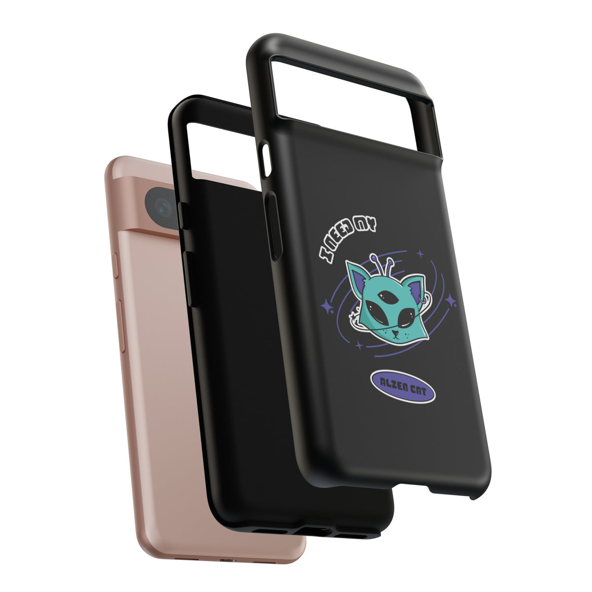 Cat Mobile Case Funny UFO Sci-Fi Tough Google Pixel Cover