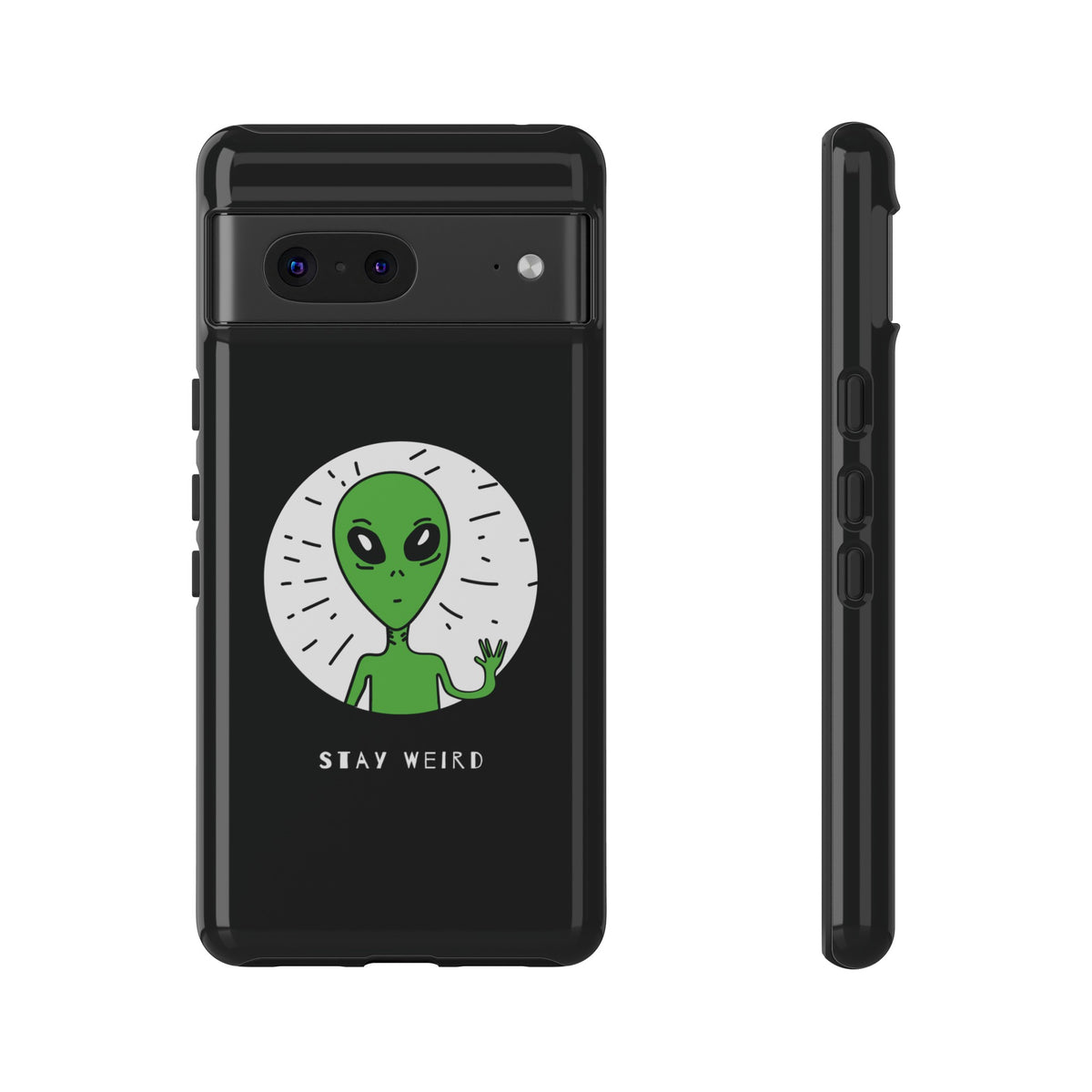 Stay Weird Alien Sci-Fi Mobile Cases for Google Pixel