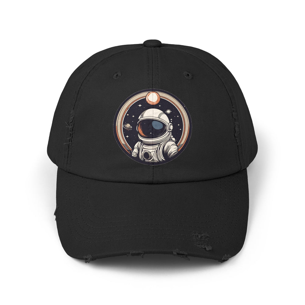 Welcome To Space Age Unisex Astronaut Distrassed Cap-welovescifi.net