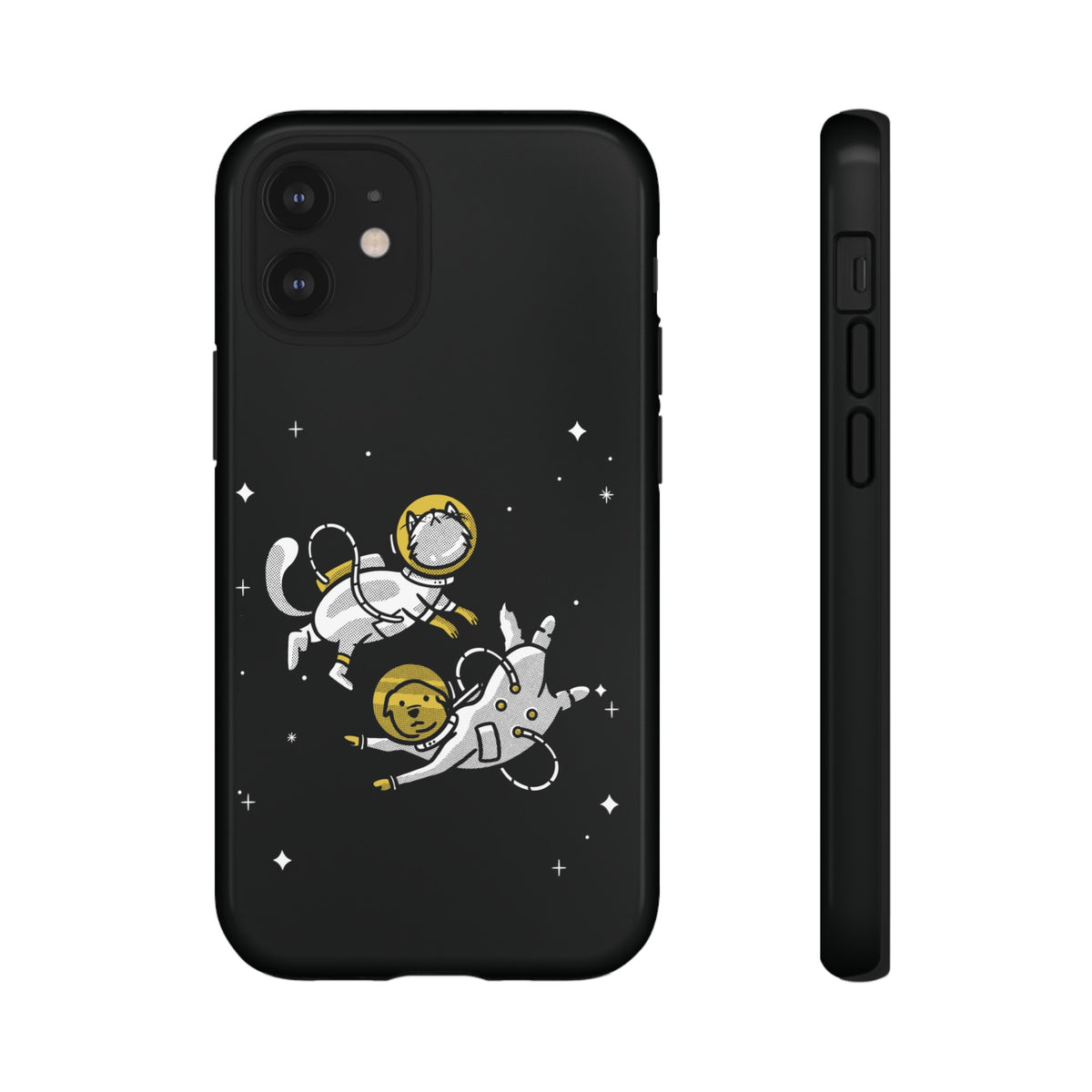 Funny Astronaut Mobile Case for iPhone - Dog & Cat Sci-Fi