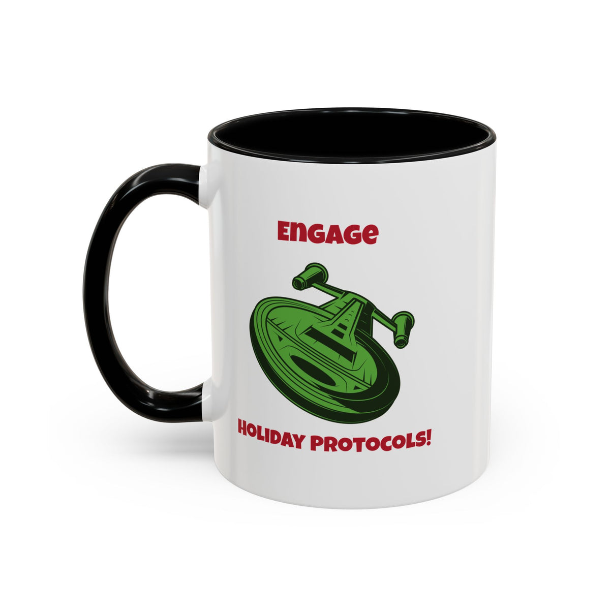 Holiday Protocols Funny SciFi Christmas Accent Mug-welovescifi.net