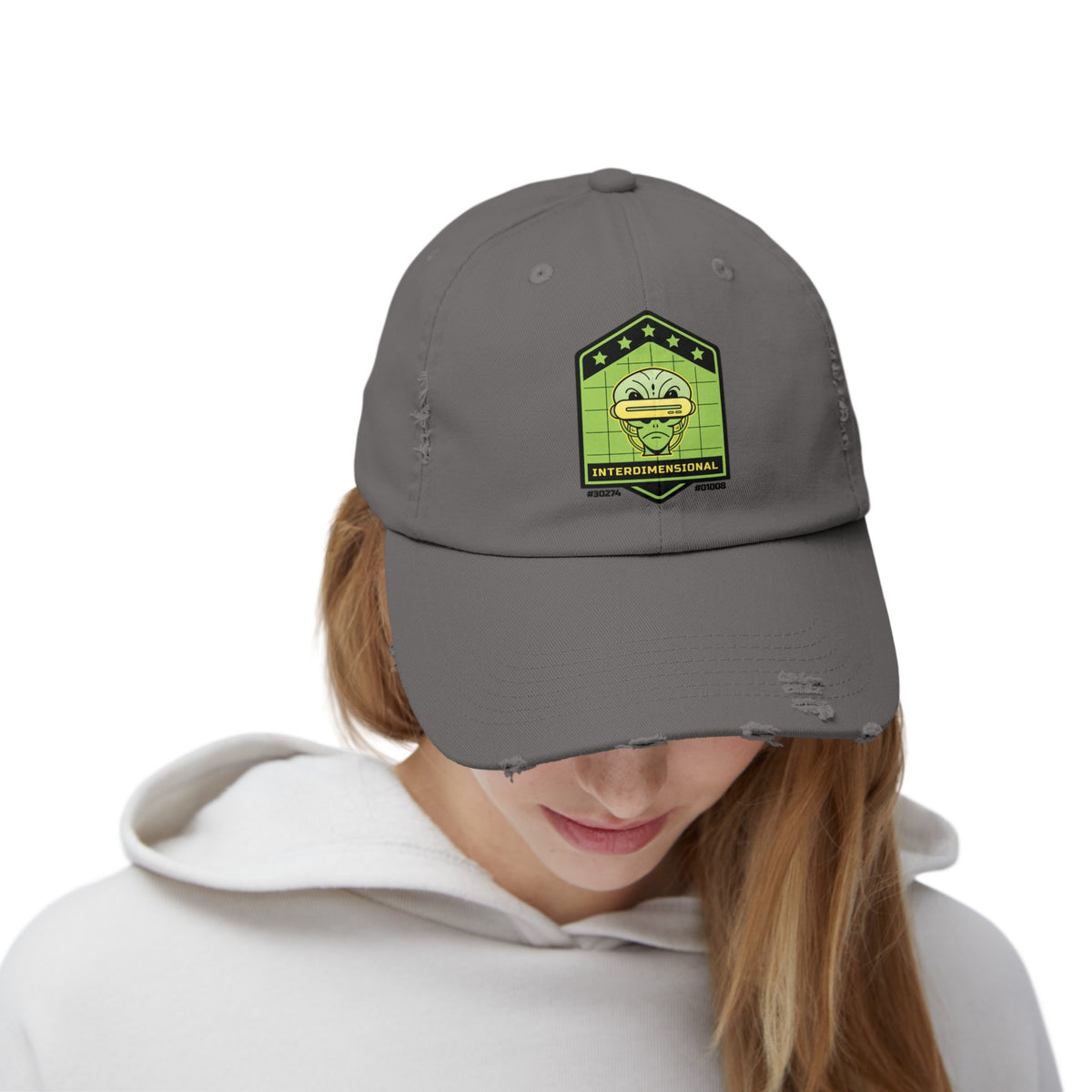 Interdimensional Alien Cap - Unisex Sci-Fi Distressed Hat