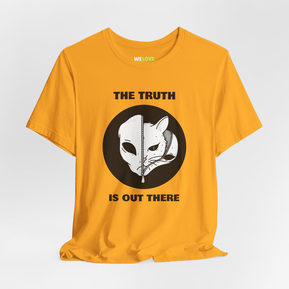 UFO t-shirt-The Truth is Out There Cat UFO Sci-Fi T-Shirt