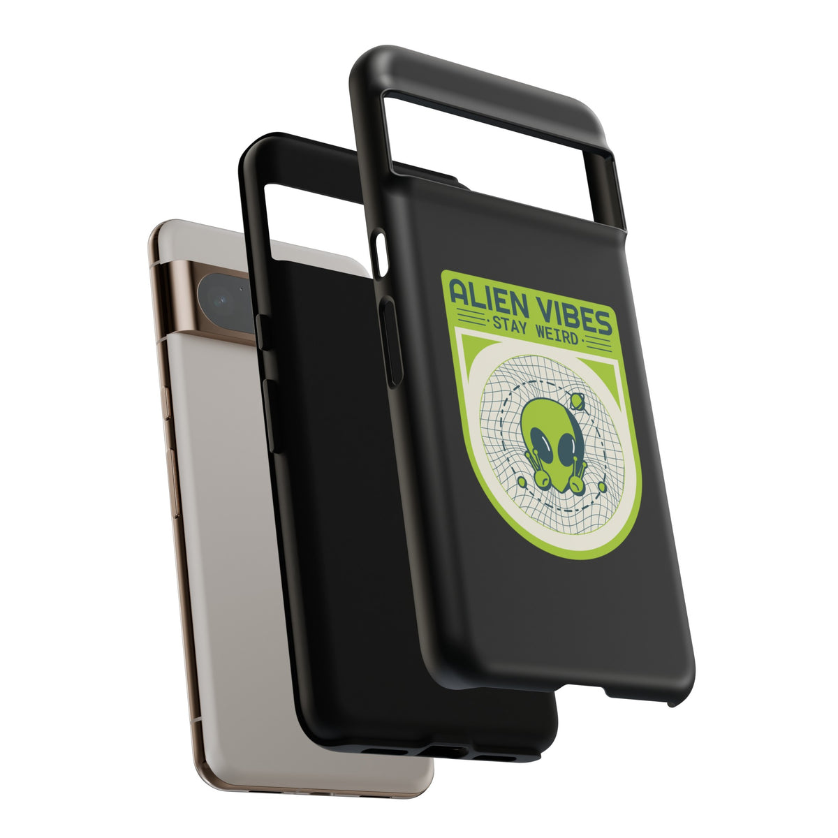 Stay Weird UFO Sci-Fi Mobile Cases for Google Pixel Phones
