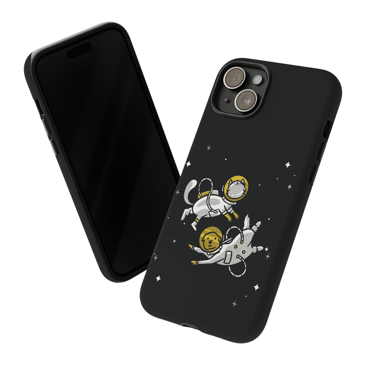 Funny Astronaut Mobile Case for iPhone - Dog & Cat Sci-Fi