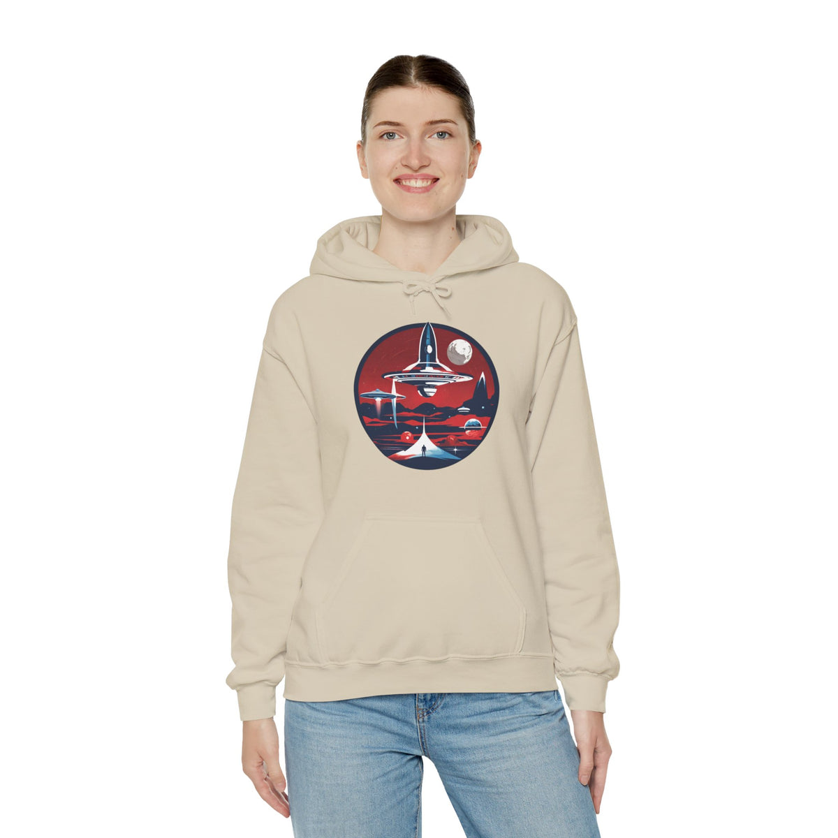 hoodie-Let's Escape Spaceart Sci-Fi Hoodie-welovescifi.net