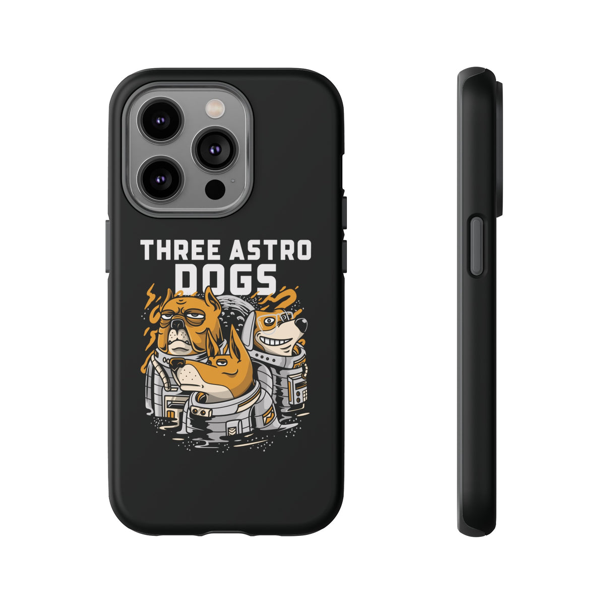 Three Astro Dogs Funny Sci-Fi Tough iPhone Mobile Cases-welovescifi.net