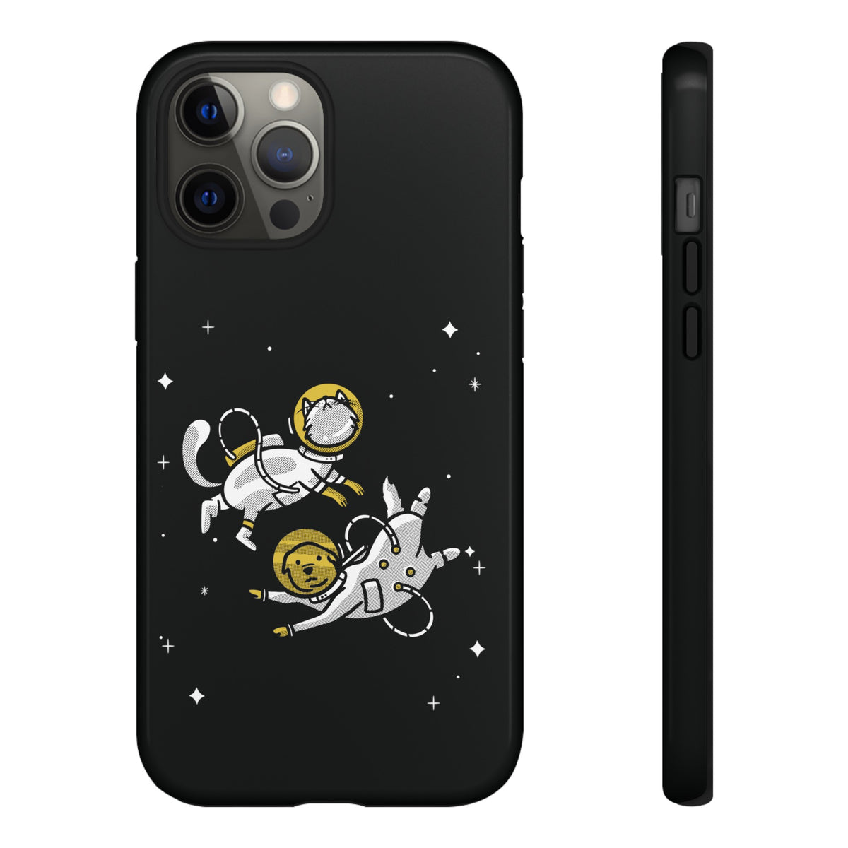 Funny Astronaut Mobile Case for iPhone - Dog & Cat Sci-Fi