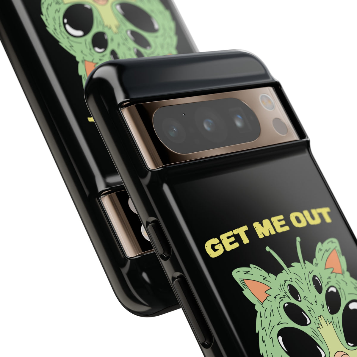 Funny UFO Cat Sci-Fi Tough Google Pixel Mobile Cases