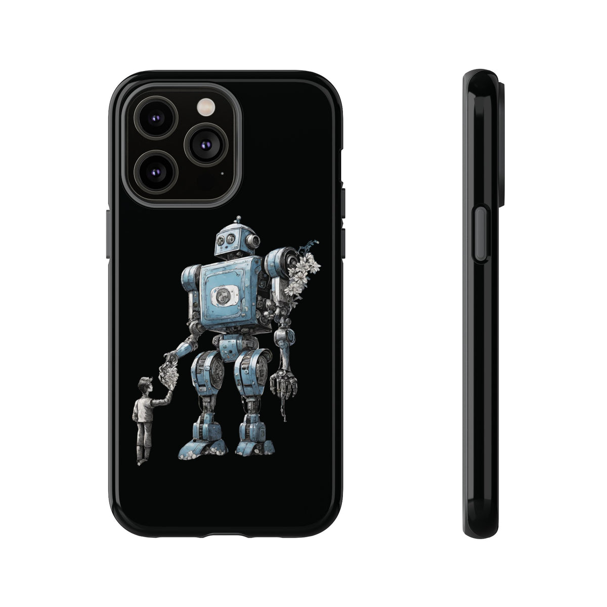 Flowers Robot SpaceArt Sci-Fi Tough iPhone Mobile Cases