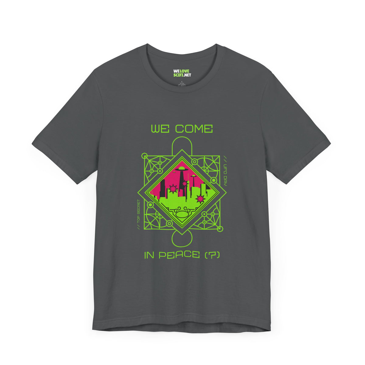 We Come In Peace(?) UFOs Sci-Fi T-Shirt-welovescifi.net