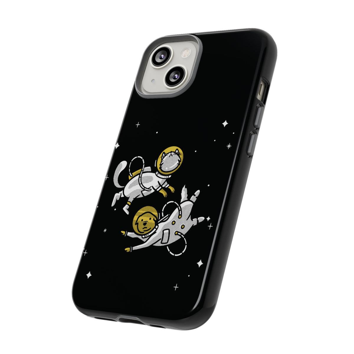 Funny Astronaut Mobile Case for iPhone - Dog & Cat Sci-Fi