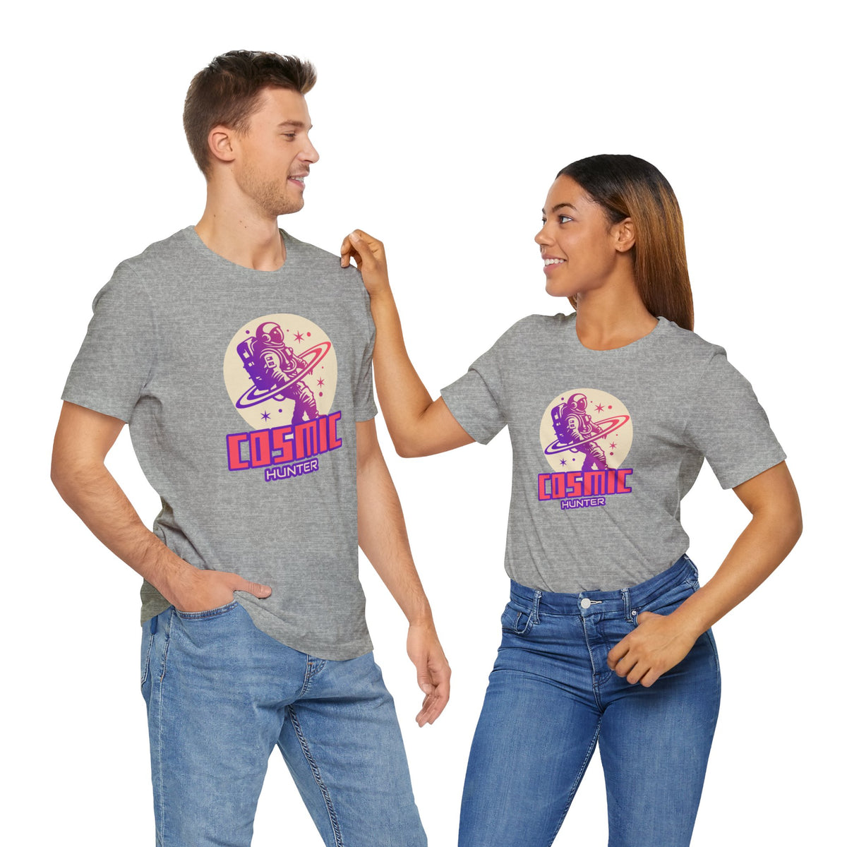 Cosmic Hunter Astronaut Themed Sci-Fi T-Shirt-welovescifi